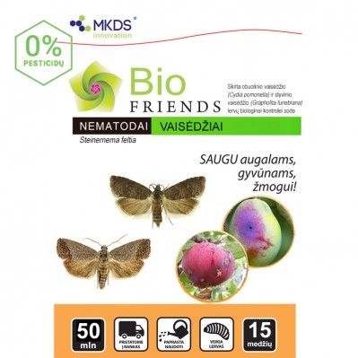 Nematodai OBUOLINIO, SLYVINIO VAISĖDŽIO lervoms (S. feltia) 50mln/ 15 medžių